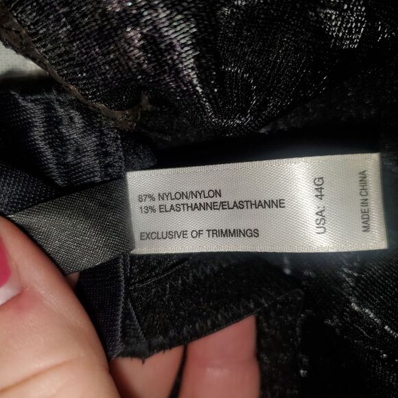 Black And Pink Lace Underwire Bra, 44G, 44DDDD, Adore Me, Sexy, Plus Size - Picture 5 of 5